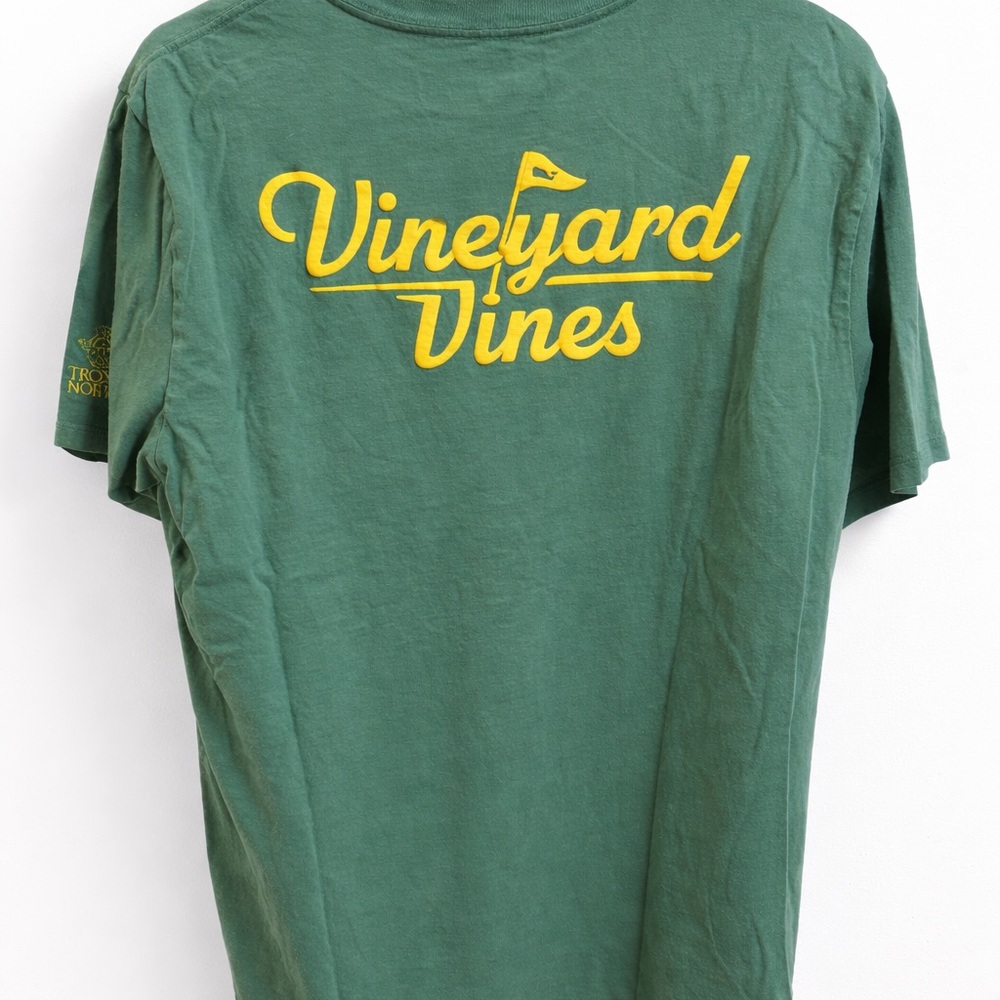 Vineyard Vines Forest Green Tee with Yellow Logo
